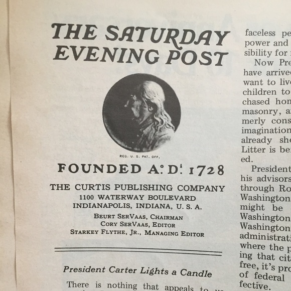 JIMMY CARTER on THE SATURDAY EVENING POST APR.77 100TH BIRTHDAY  OCTOBER 1, 2024 - Picture 4 of 7